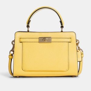Coach C8320 Mini Lane Top Handle In Gold/Retro Yellow